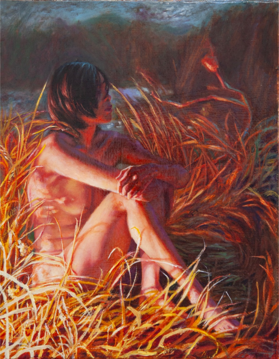 Jane Philips, tinder/(we accept the love we think we deserve), 2025, oil on canvas