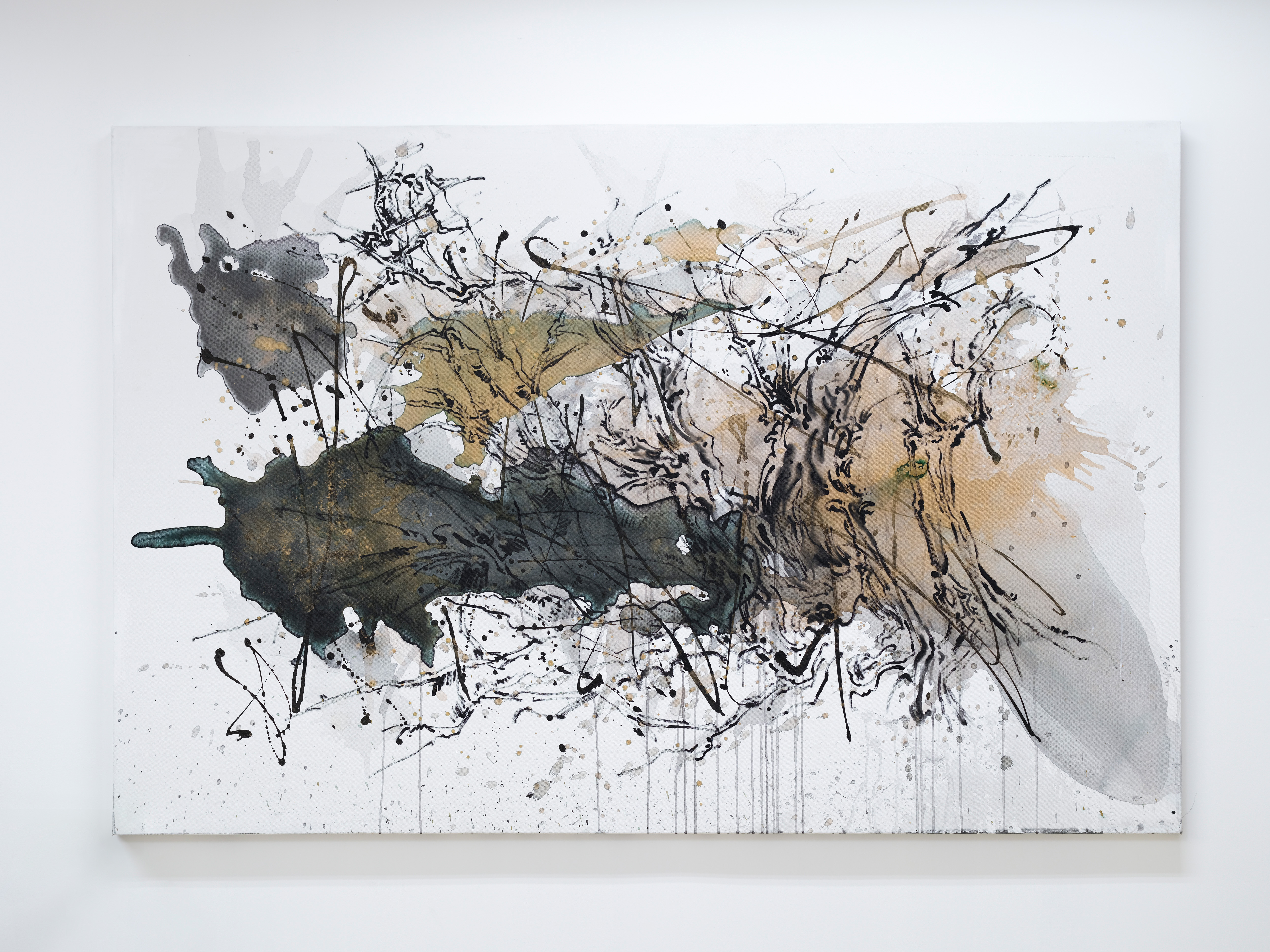 Jeana Zhenyu Zhang, Inextricably Intertwined, 2025, acrylic on canvas