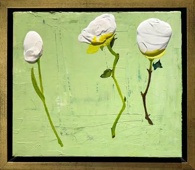 Jingyu Xu, Flower Portrait, 2024, acrylic on canvas
