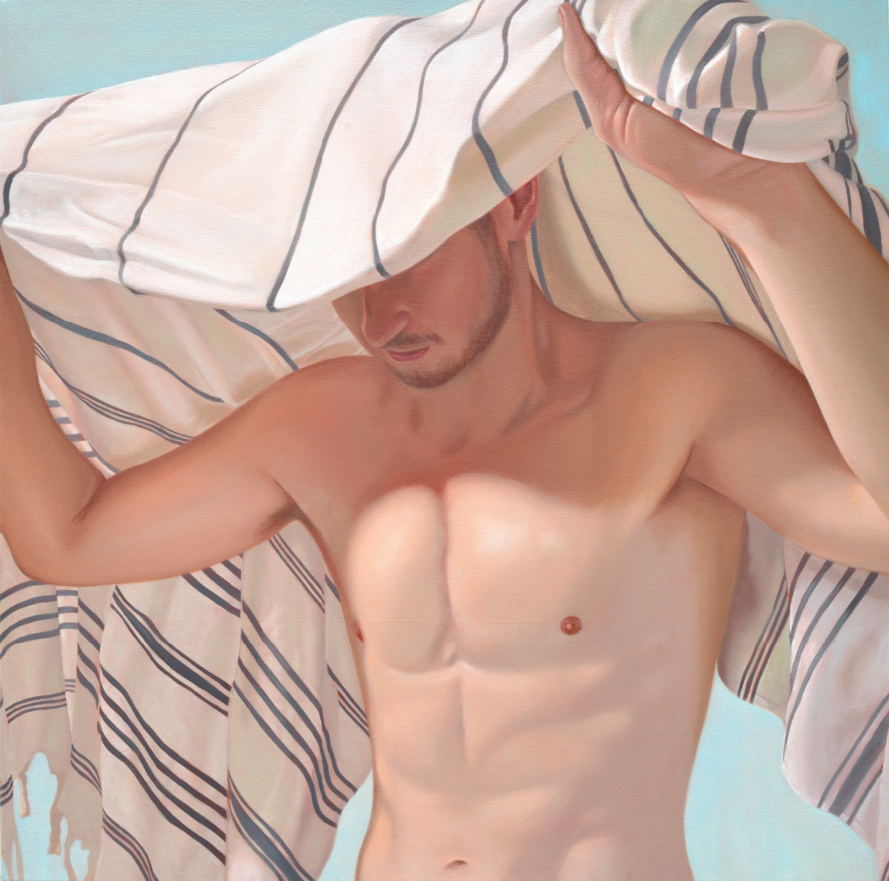 Justin Natividad, Delicate moves, 2023, oil on canvas