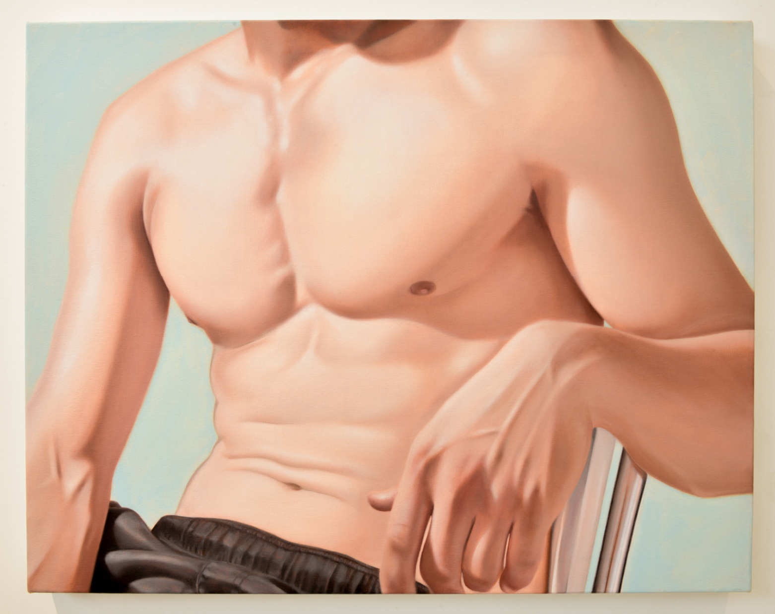 Justin Natividad, Match point, 2024, oil on canvas