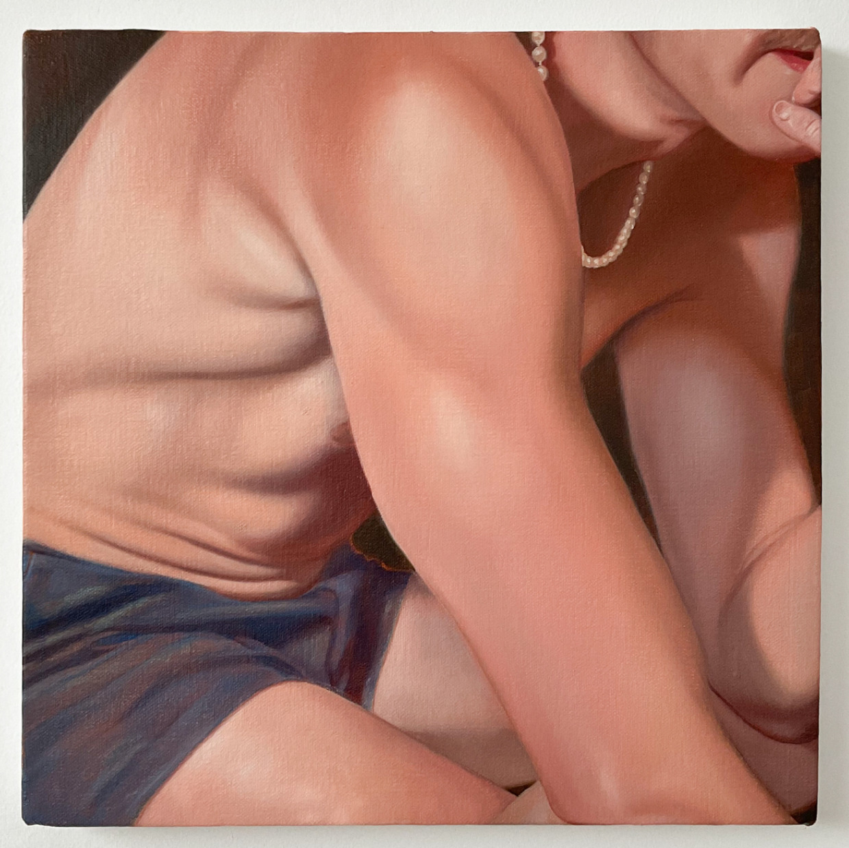 Justin Natividad, Pearl necklace 2, 2024, oil on canvas