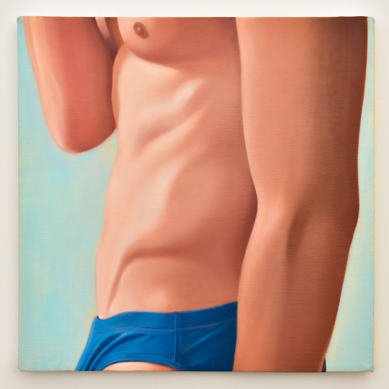 Justin Natividad, Taffy pull, 2024, oil on canvas