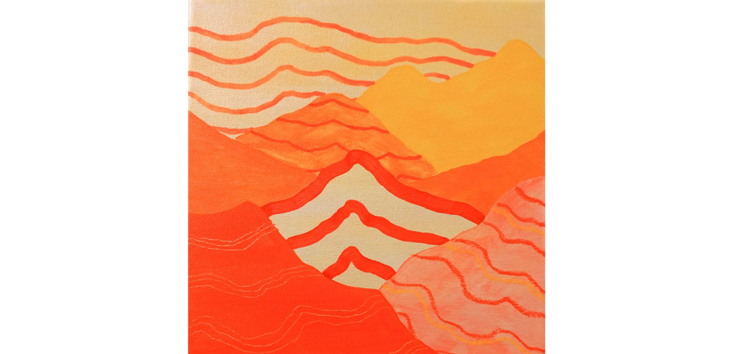 Kristian Battell, Neon Trance, 2025, acrylic and oil pastel on canvas