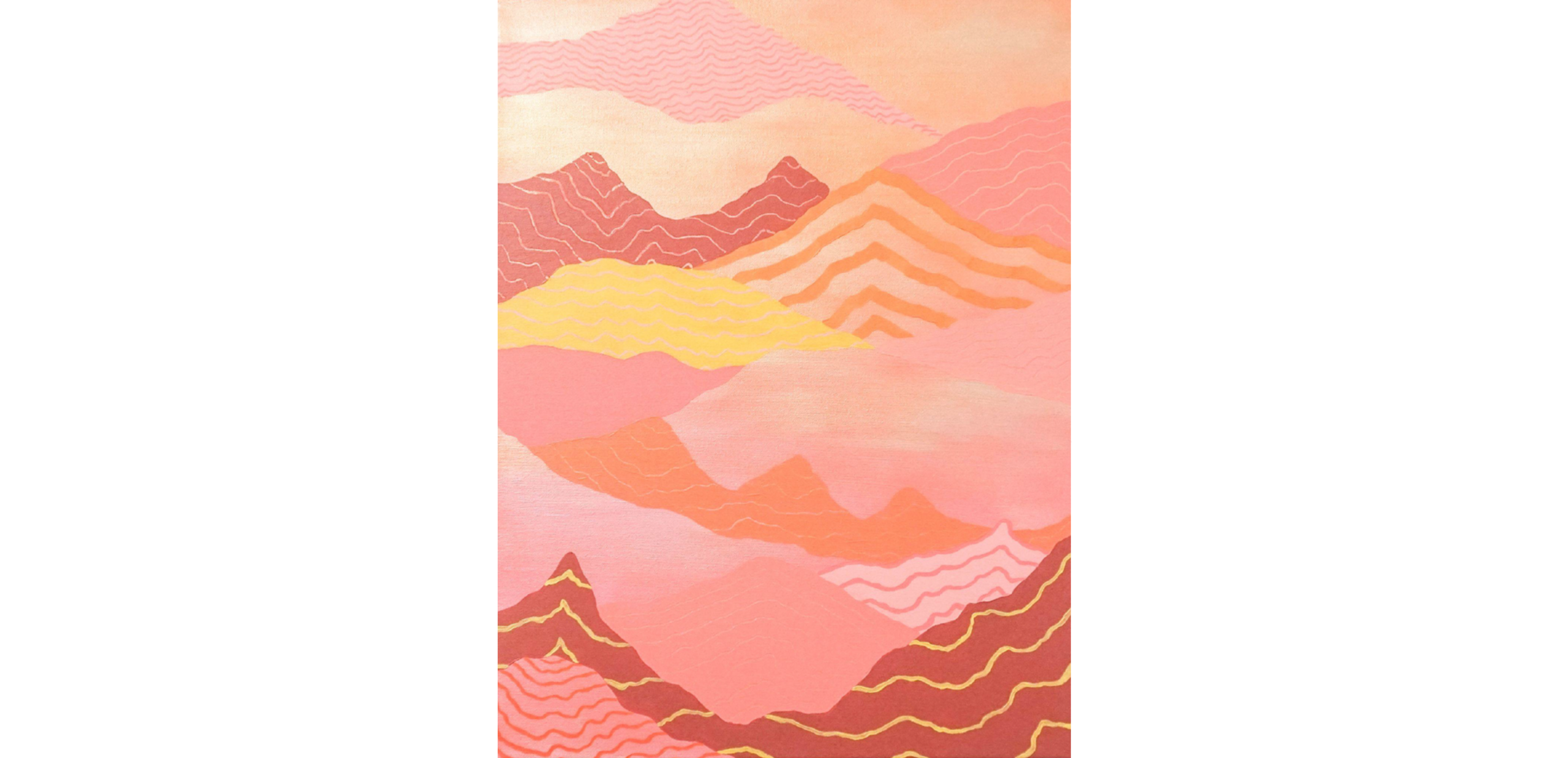 Kristian Battell, Pink Pipe Dreams, 2025, acrylic on canvas