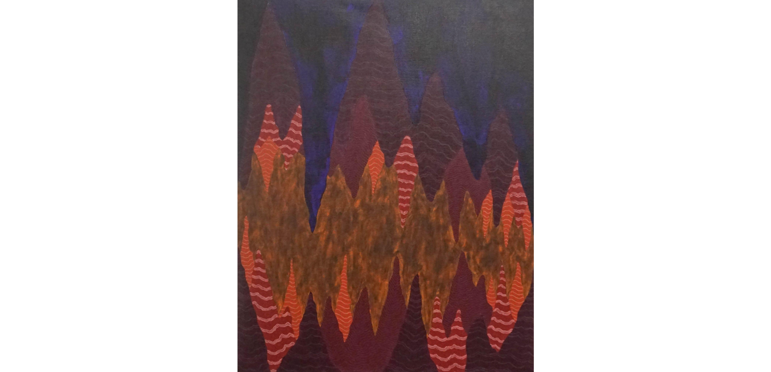 Kristian Battell, The Growth of Speleothems, 2025, acrylic on canvas