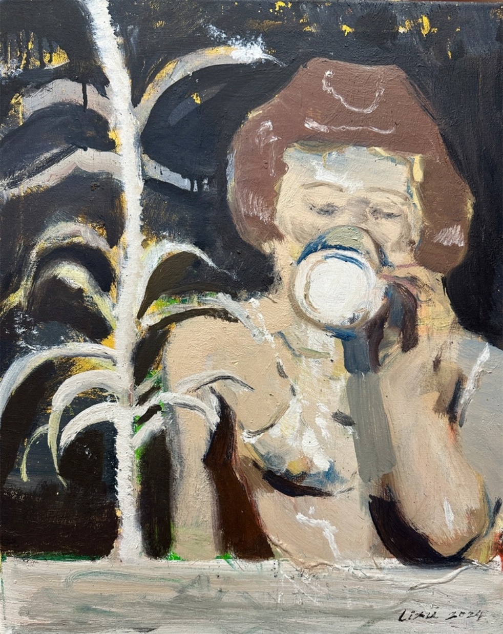 Li Xu, Afternoon tea, 2024, oil on canvas