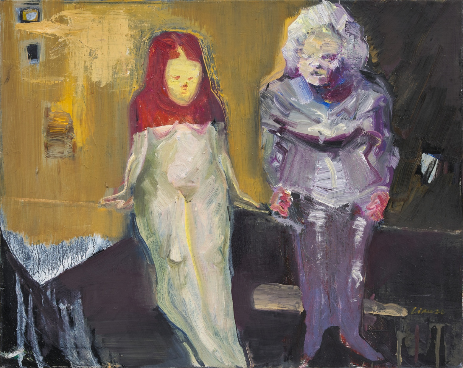 Li Xu, Red gloves, 2020, oil on canvas