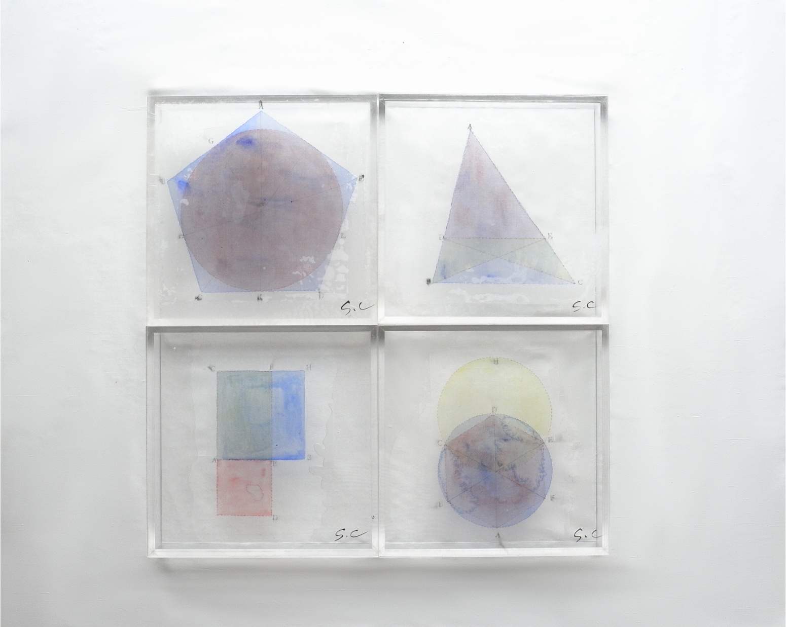 Shen Cai, Euclid, 2022, Mixed materials (set of 4)