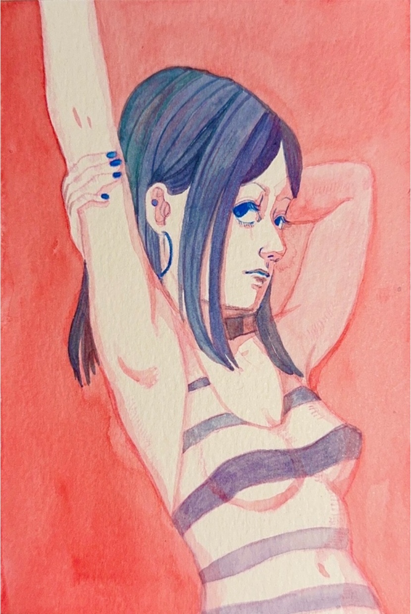 Xiangni Song, Red, 2024, Watercolor on paper