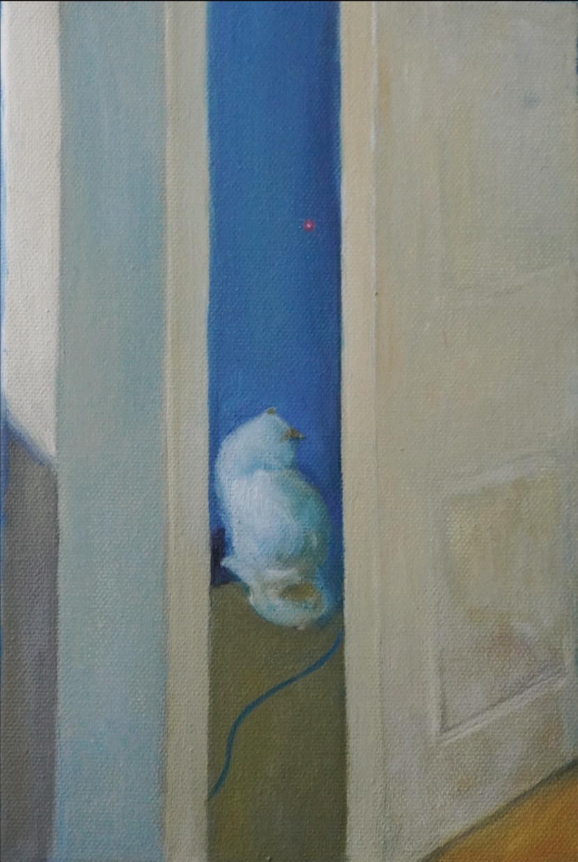 Xinxin Din, Door room 01, 2021, oil on canvas