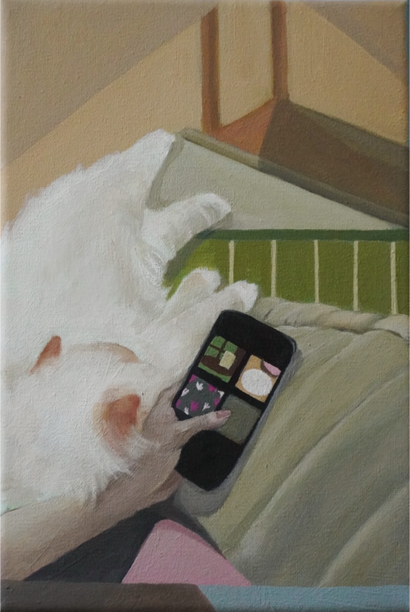 Xinxin Din, Eevee 05, 2024, oil on canvas