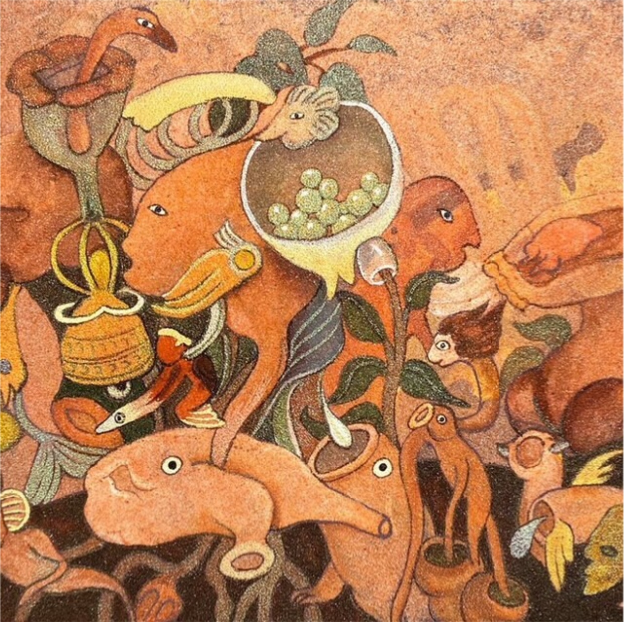 Xue Fei, Seed, 2023, mixed media on canvas