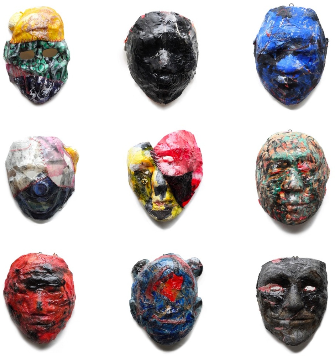 Yanzi Zhang, The Muti-Face, 2023, Mixed materials (set of 9)