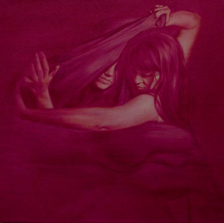 Alayna Coverly, Emergent, 2023, oil on canvas mounted to wood