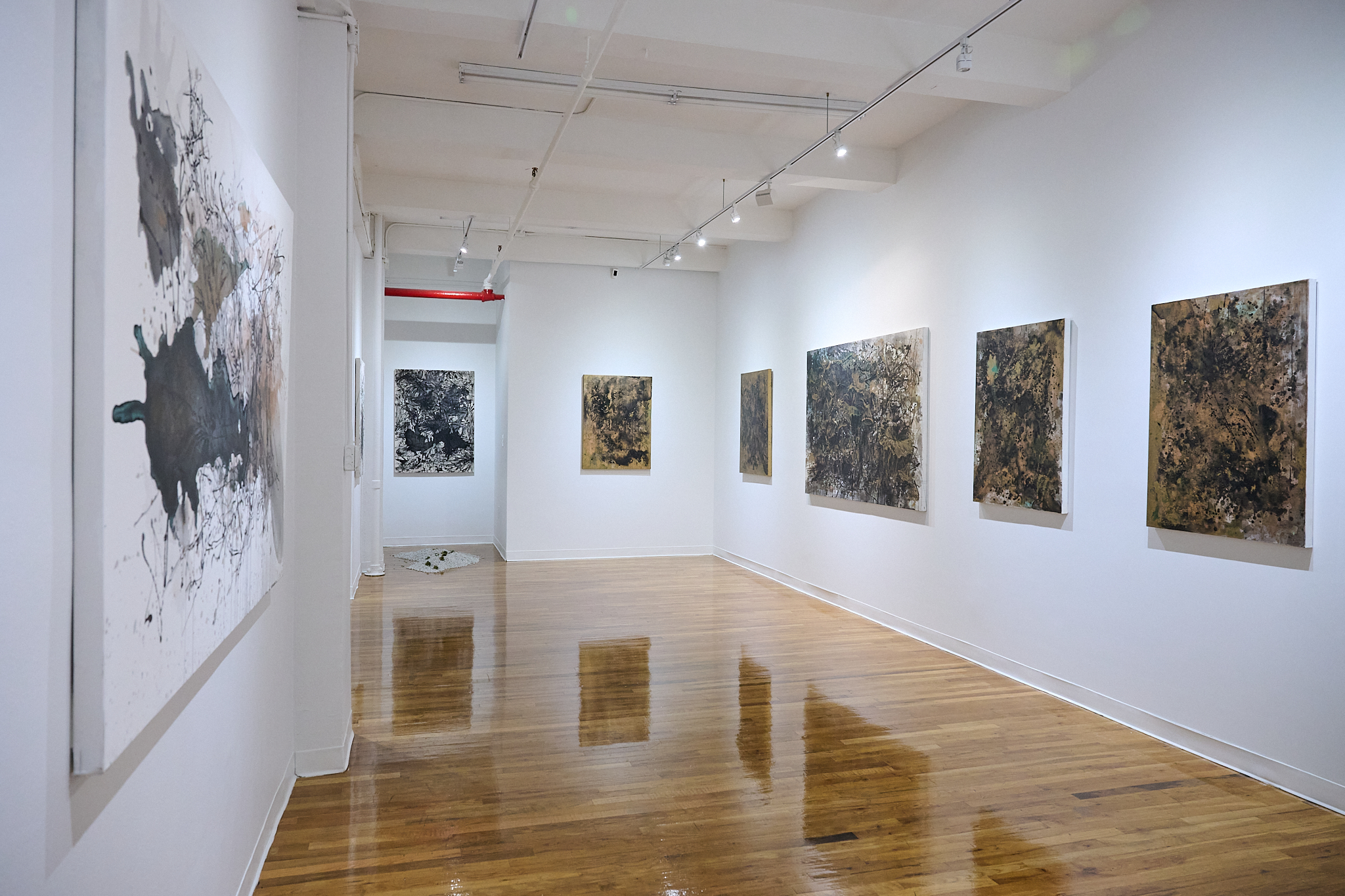 Installation view of Arising and Passing at VillageOneArt, New York, 2026