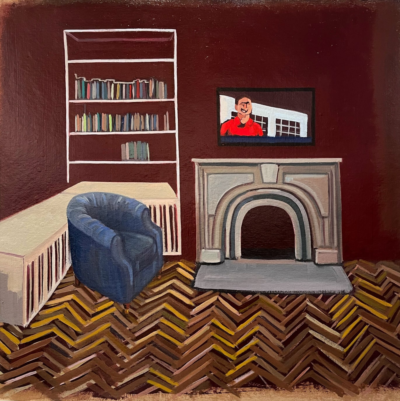 Caroline Villard, Safelite, 2022, oil on board