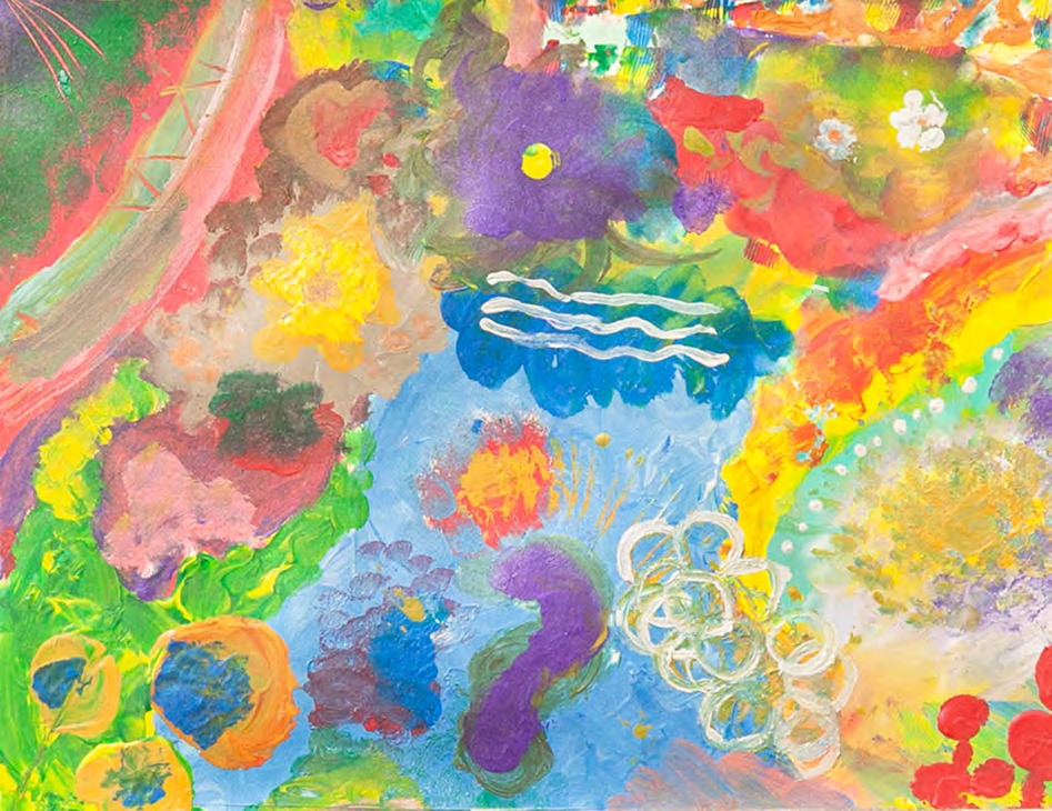 Charlotte Wu, Warm 22, 2022, acrylic on paper