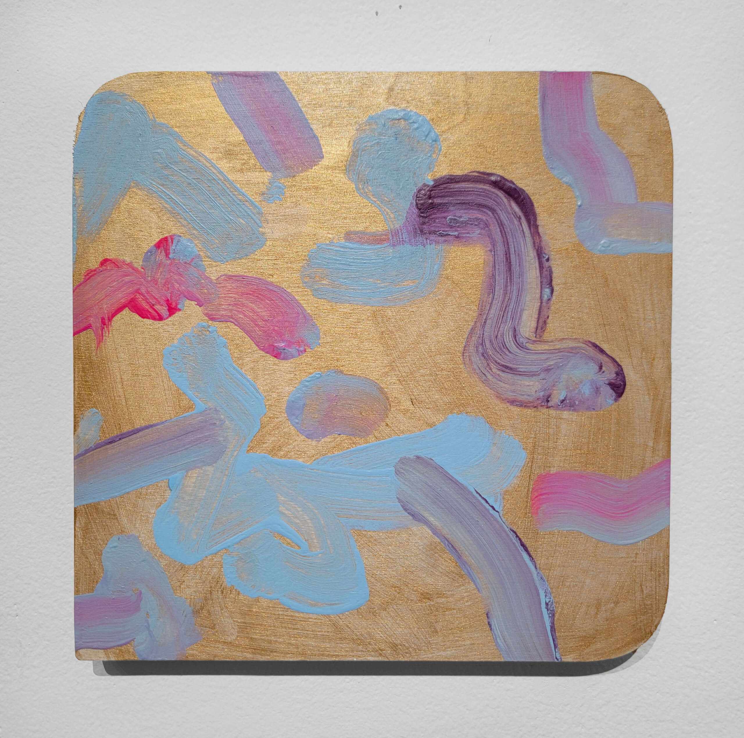 Chukwuemeka Anthony Chukwu, Painting fragment, 2023, acrylic and tape on panel