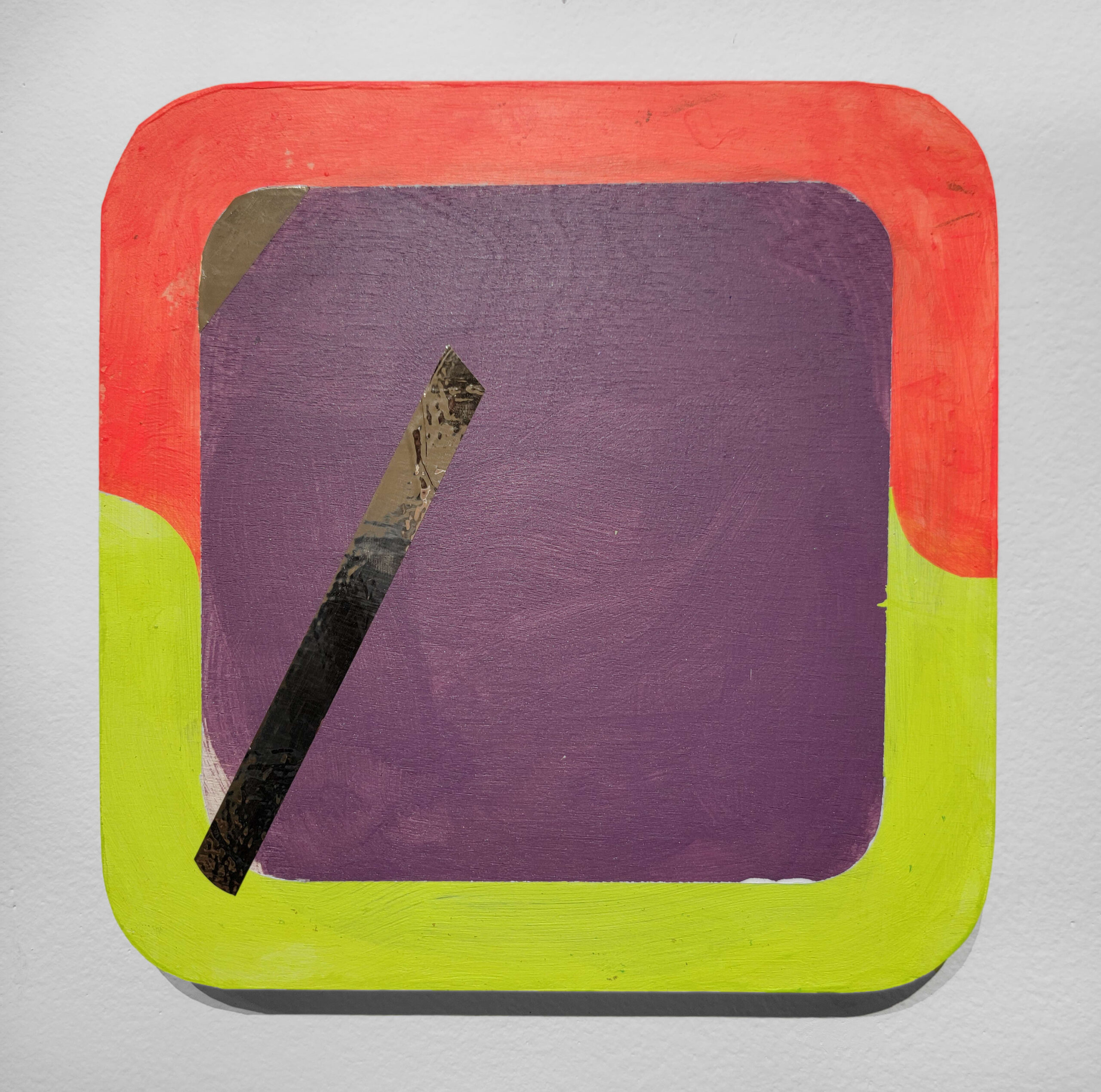 Chukwuemeka Anthony Chukwu, Painting fragment, 2023, acrylic and tape on panel