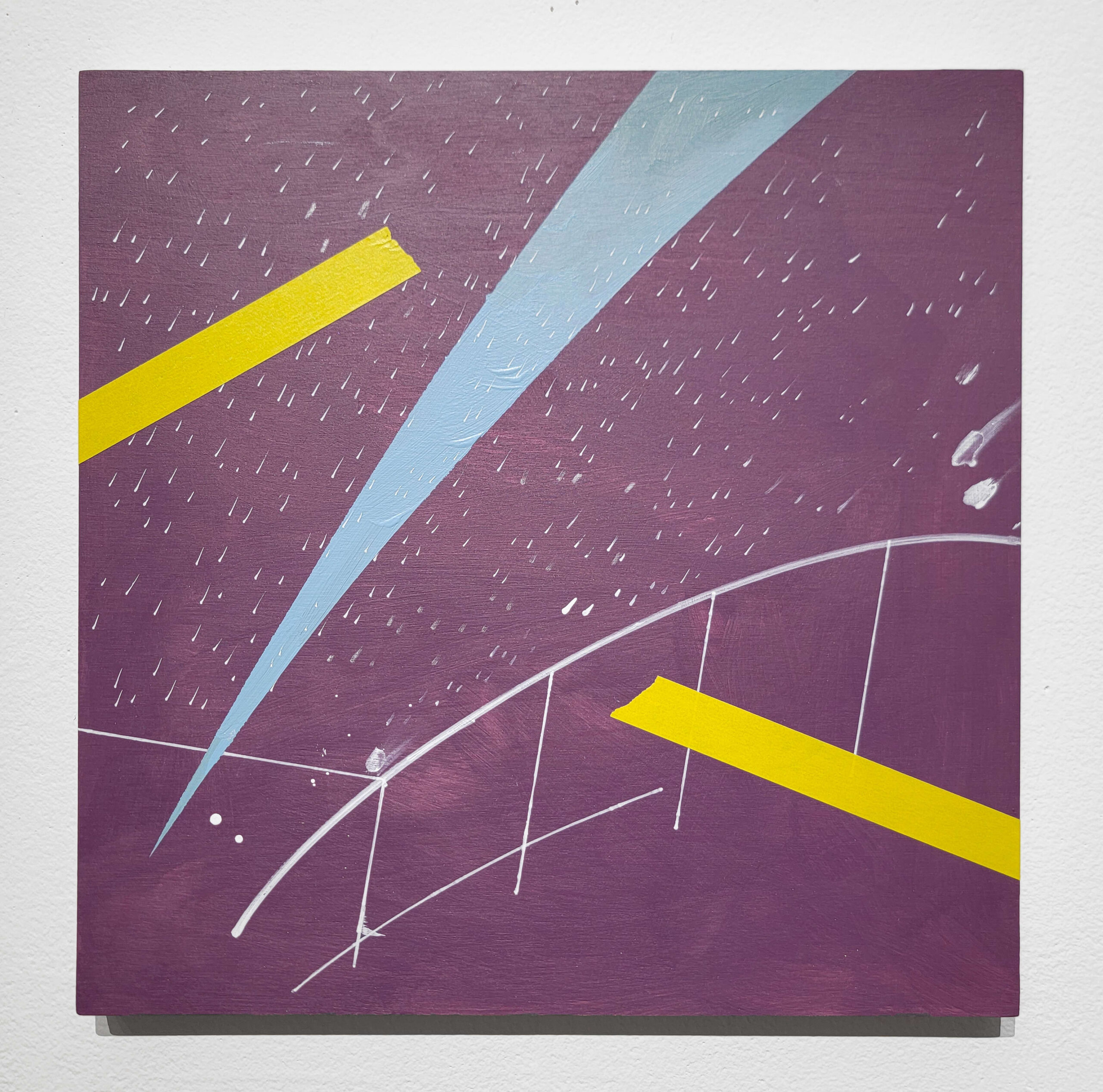 Chukwuemeka Anthony Chukwu, Recon, 2023, acrylic and tape on panel