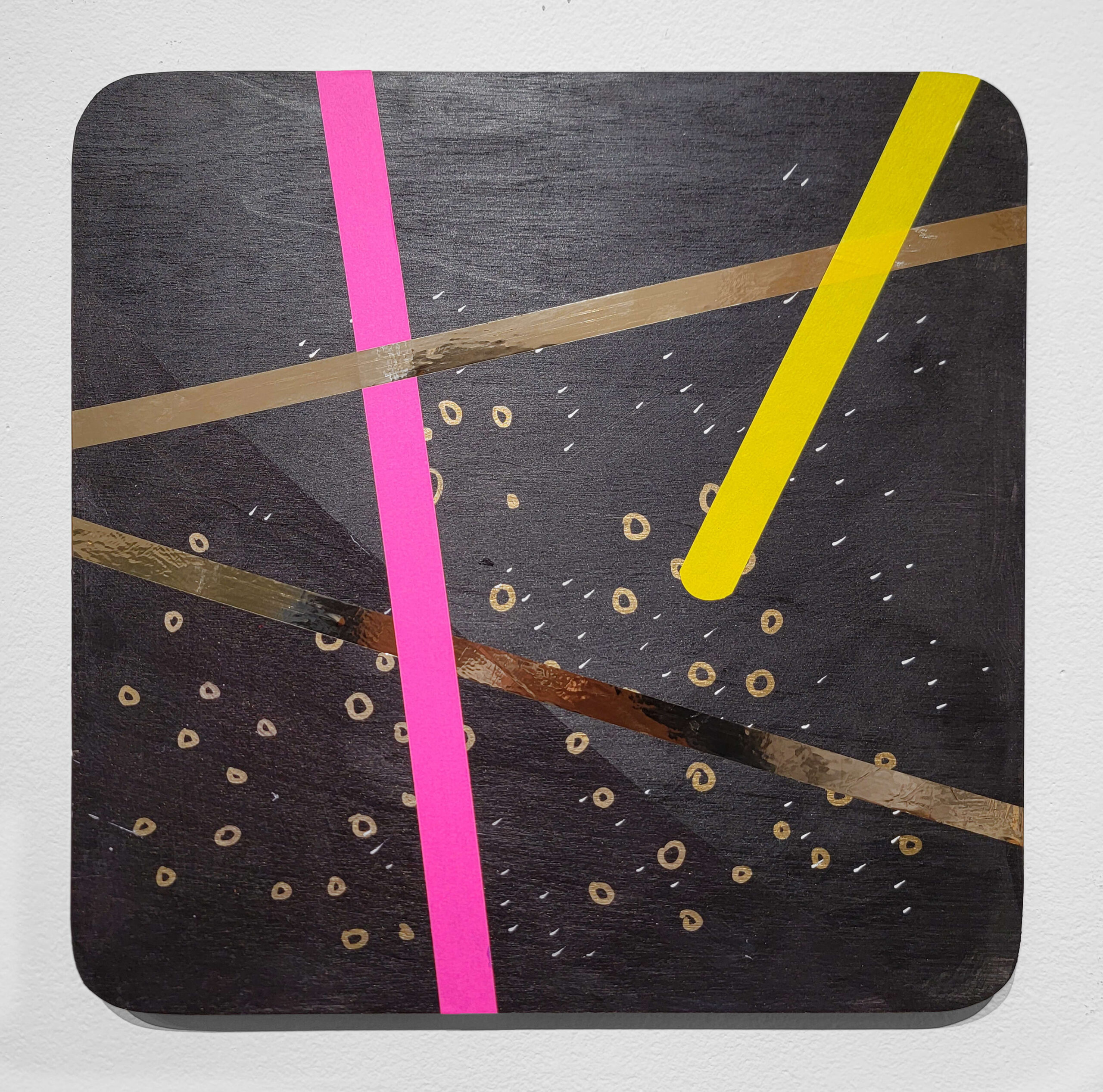 Chukwuemeka Anthony Chukwu, Tombulance, 2023, acrylic and tape on panel