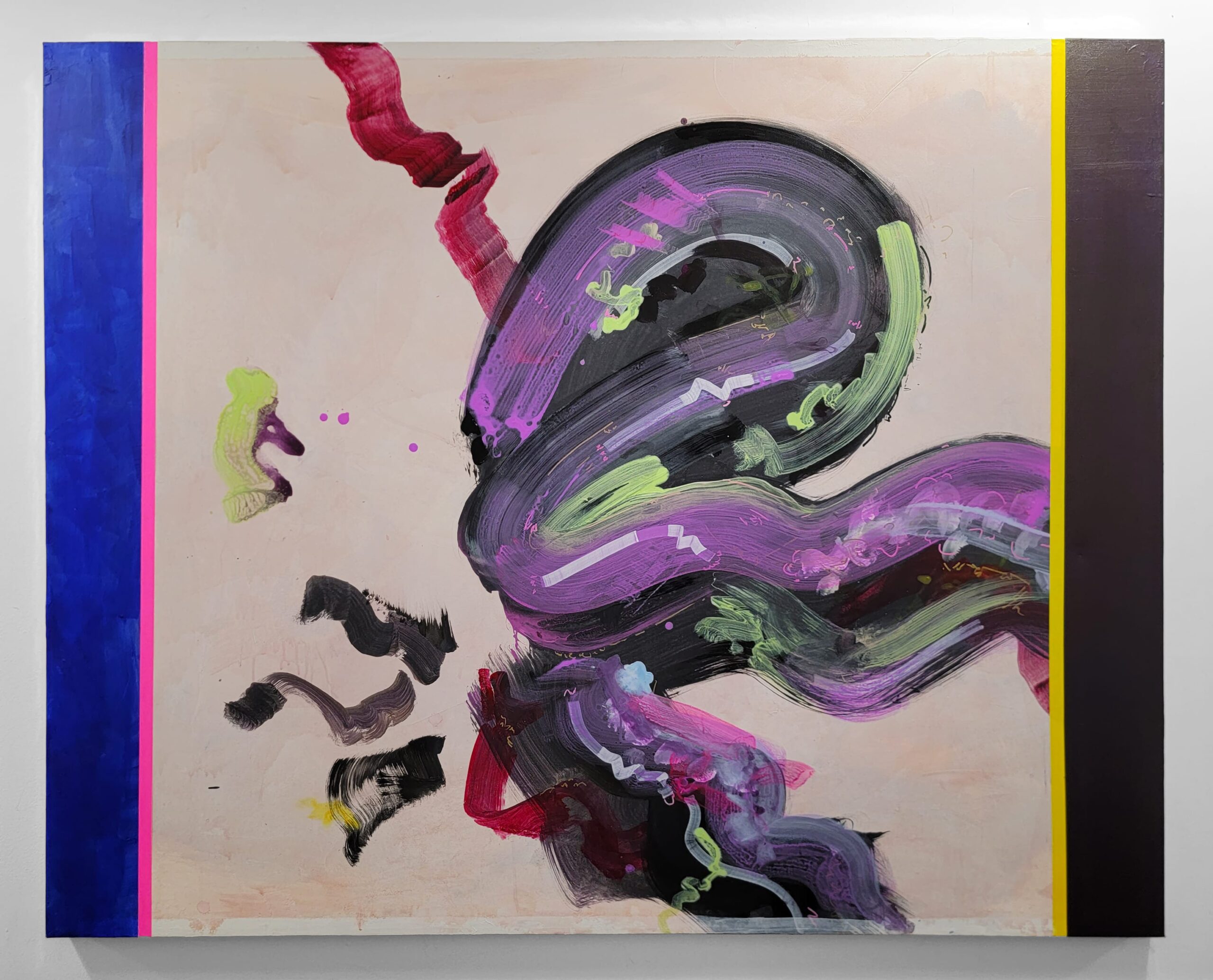 Chukwuemeka Anthony Chukwu, Untitled, 2022, acrylic, ink and tapes on canvas