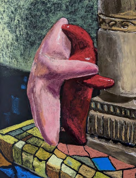 Cindy Hsu, What's Your Major?, 2022, pastel on paper