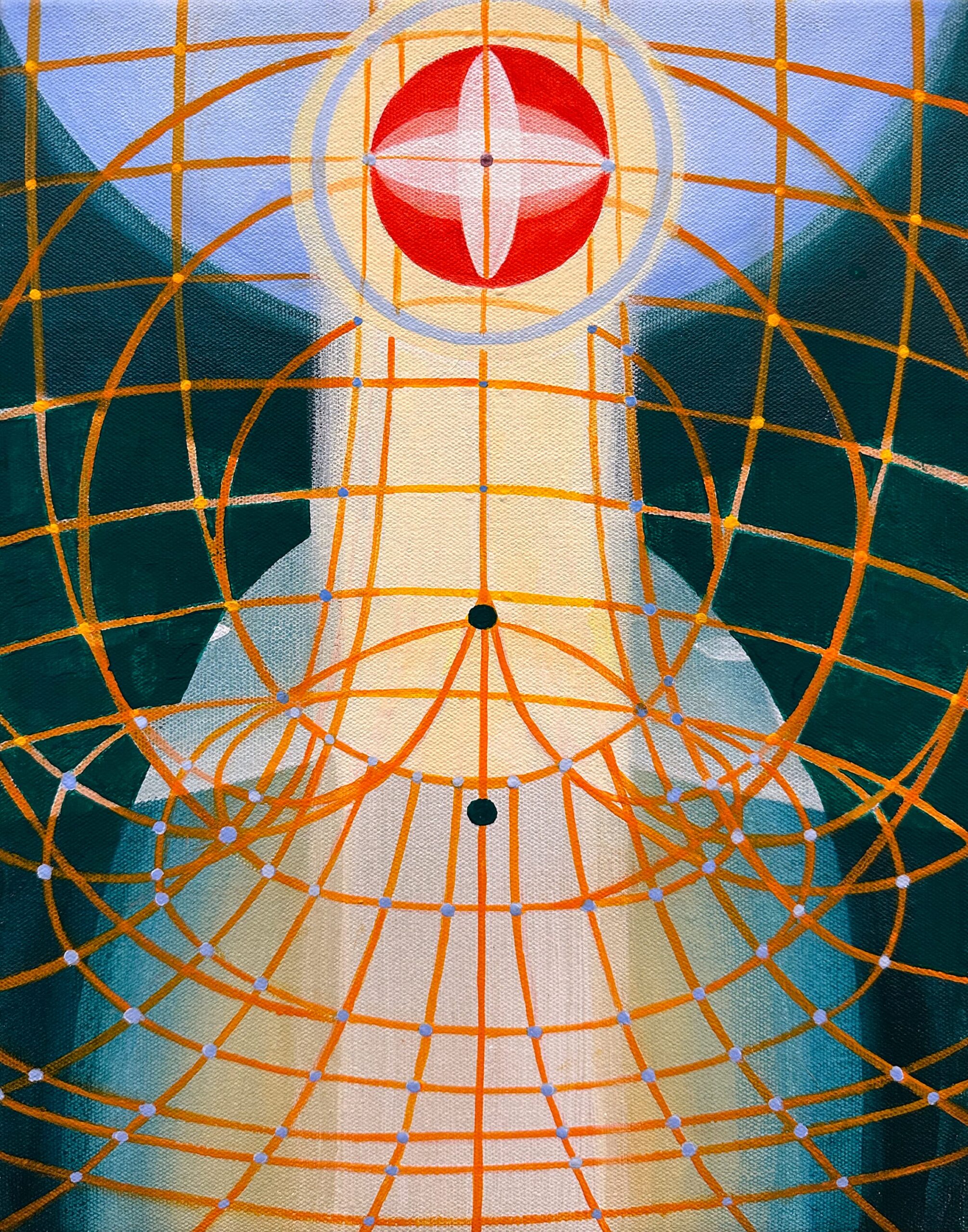 Emily Cheng, A Force Like Gravity 1, 2022, flashe on canvas