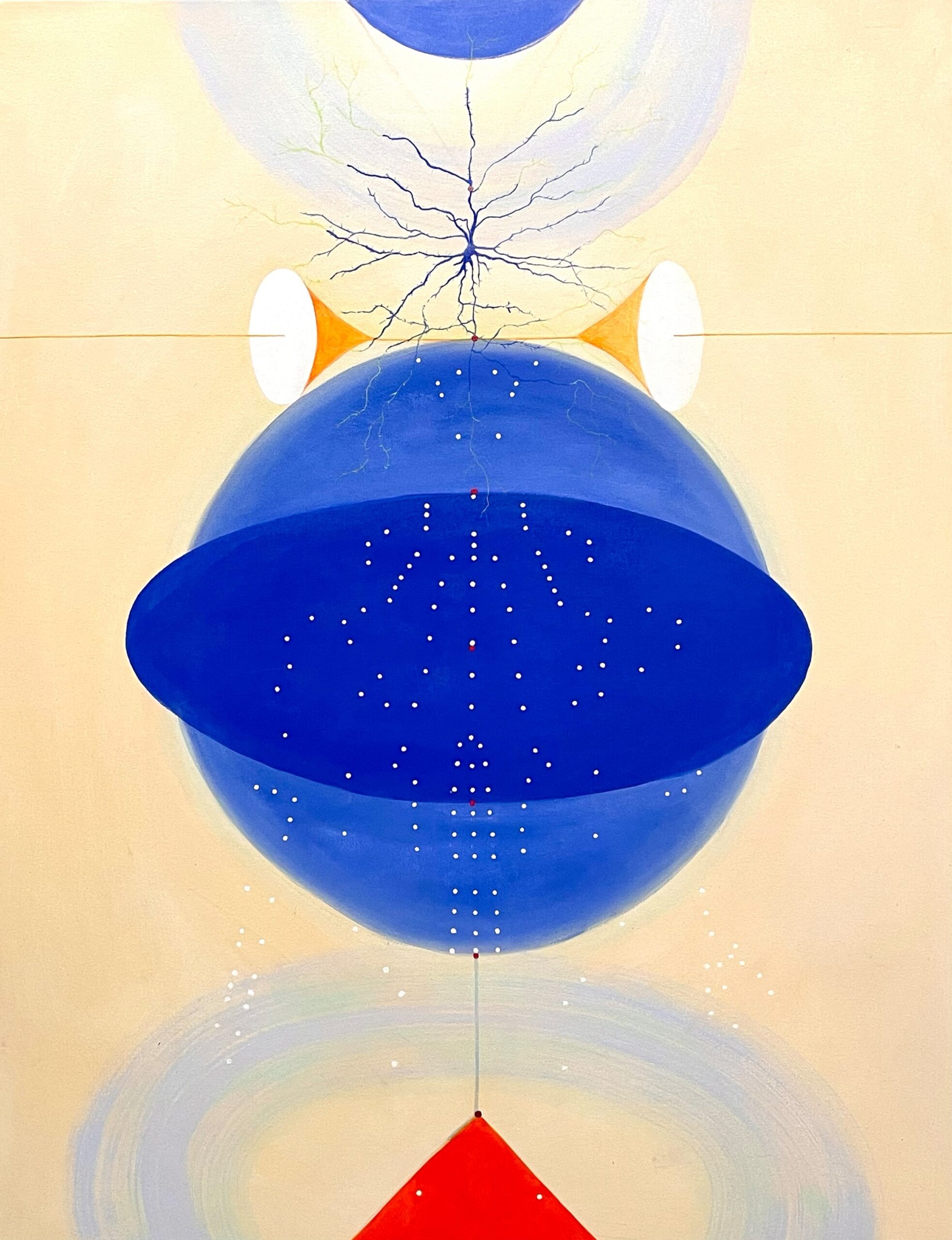 Emily Cheng, Body Star Map, 2018, flashe on canvas