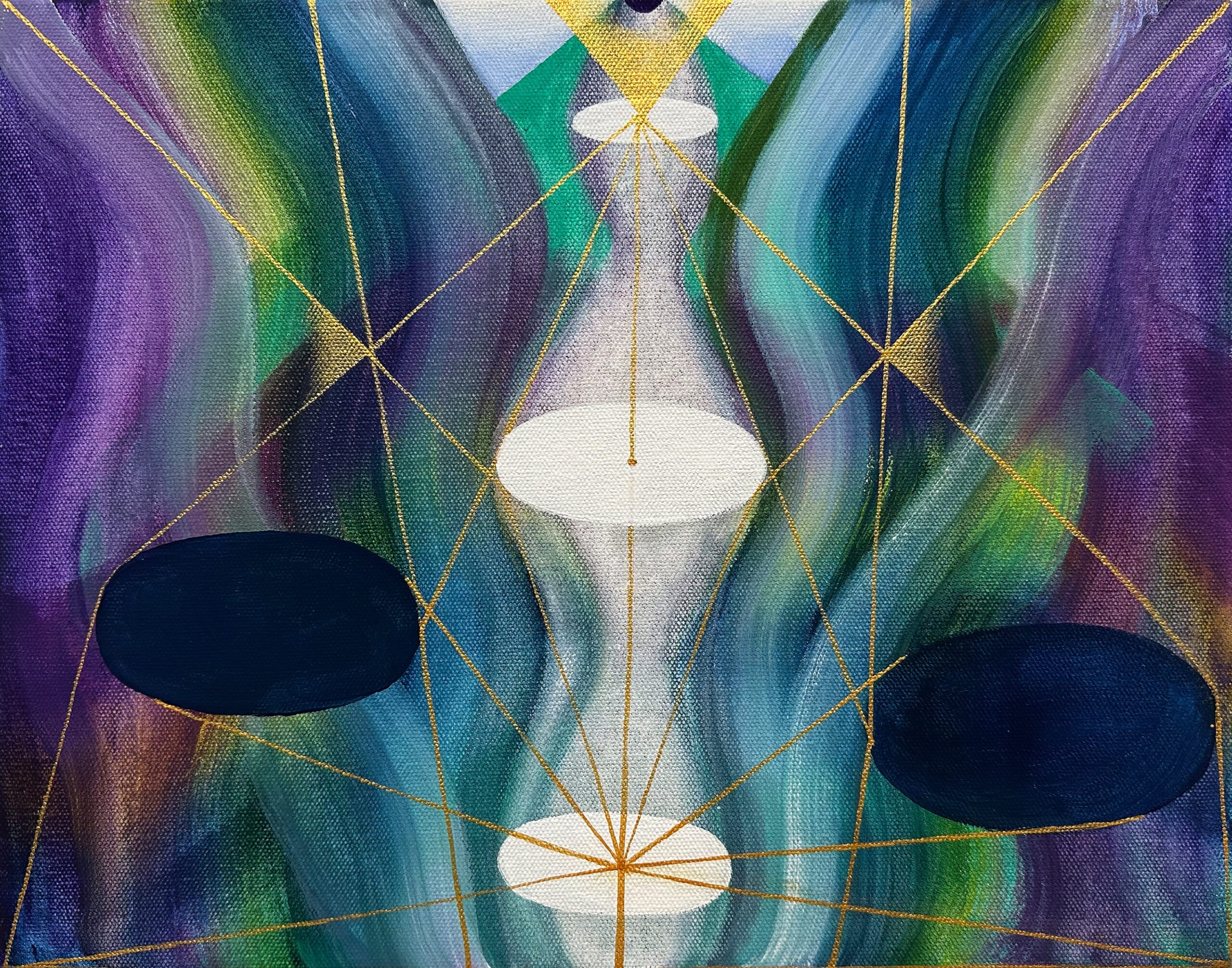 Emily Cheng, Cassandra, 2023, flashe on canvas