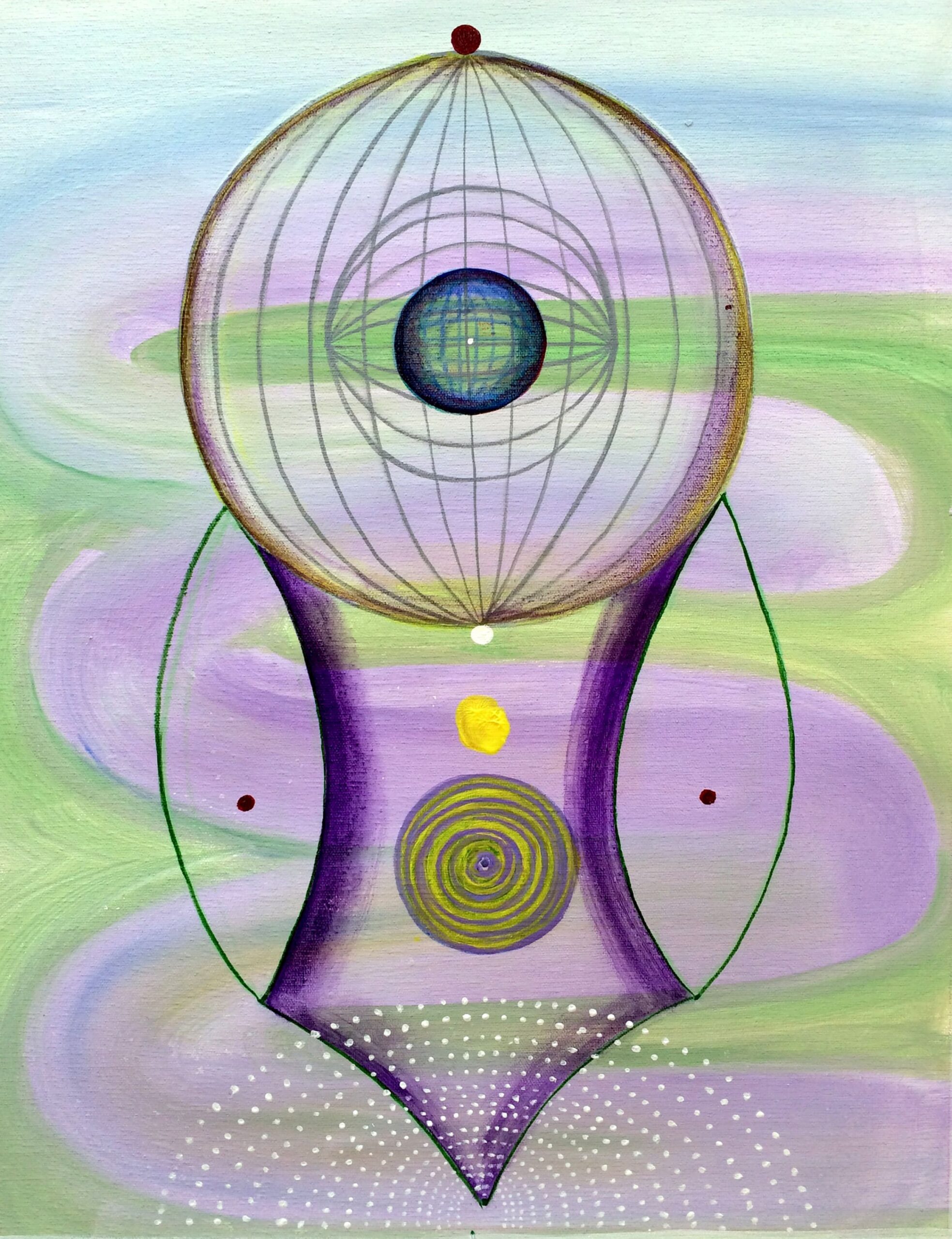 Emily Cheng, Planet Thoughts, 2016, acrylic on canvas