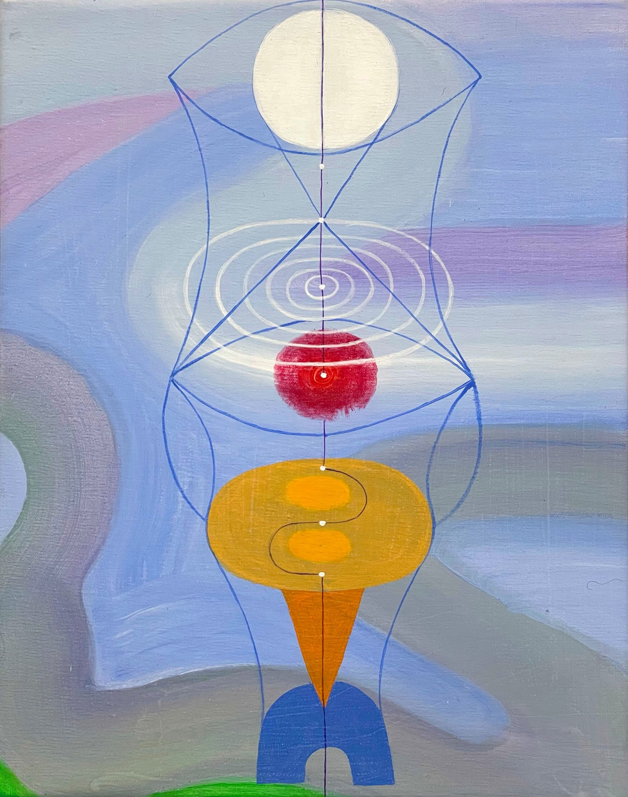 Emily Cheng, Upright, 2022, acrylic on canvas