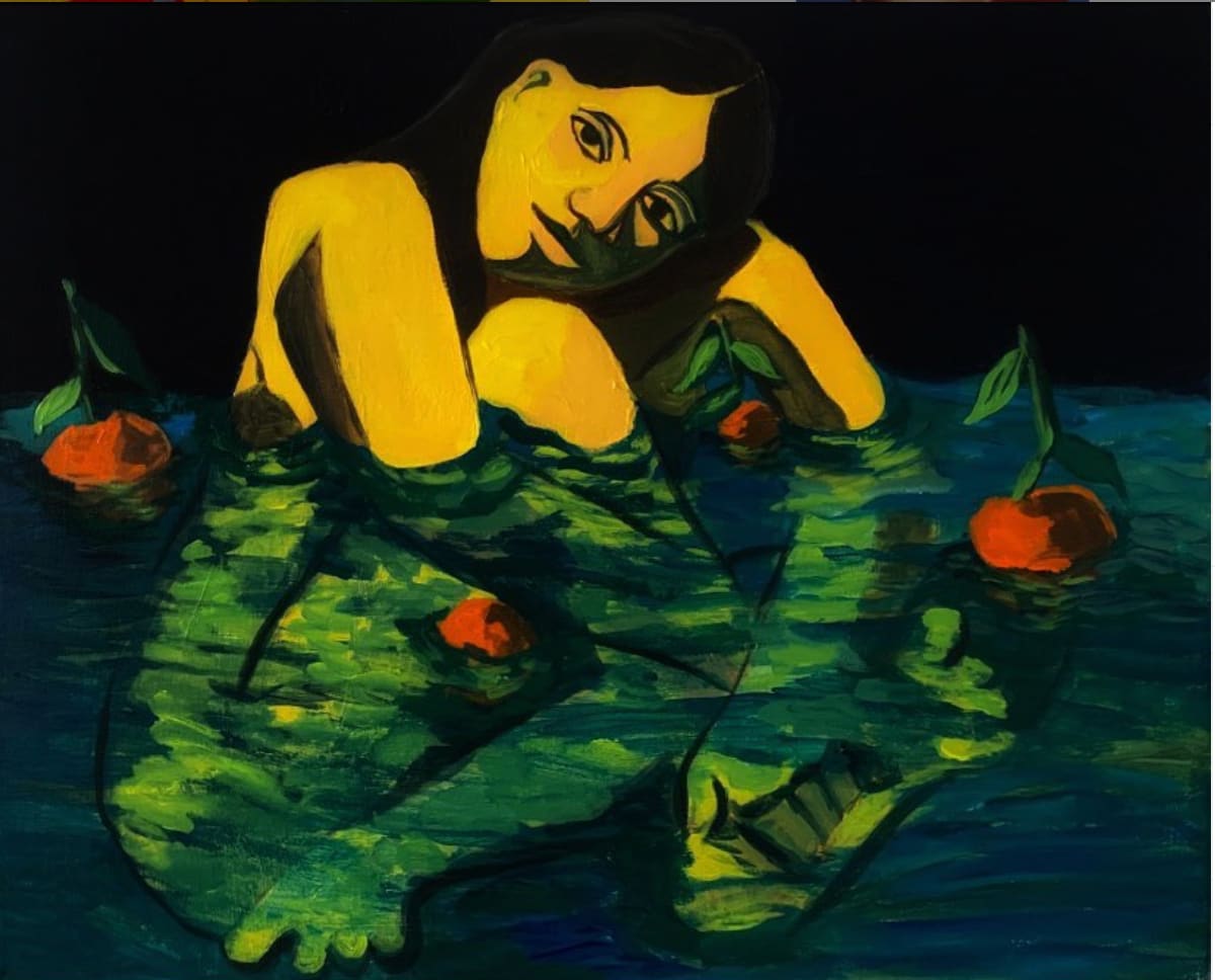 Frances Matassa, Drunken Oranges, 2021, oil on canvas