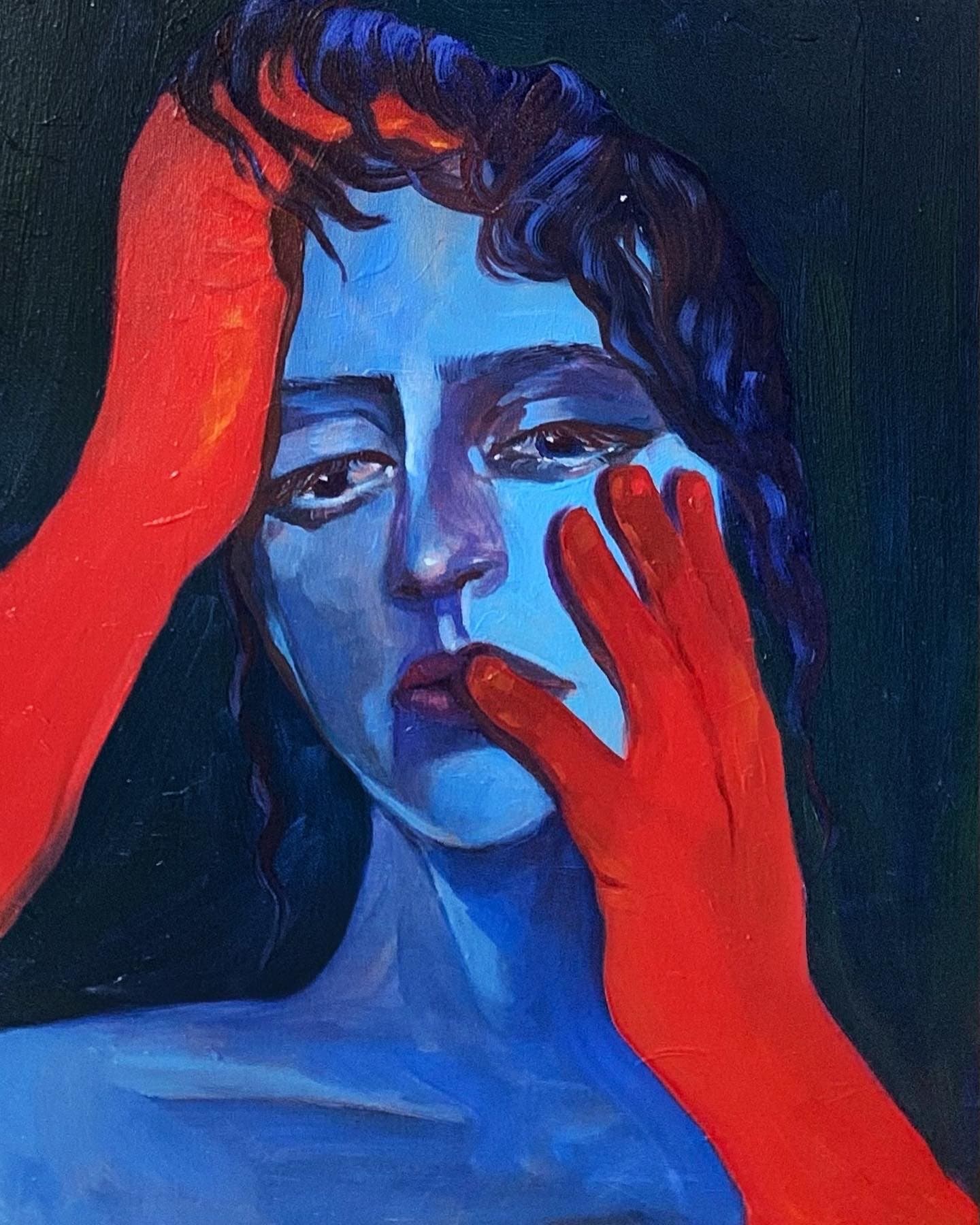 Frances Matassa, Holding, 2022, oil on canvas