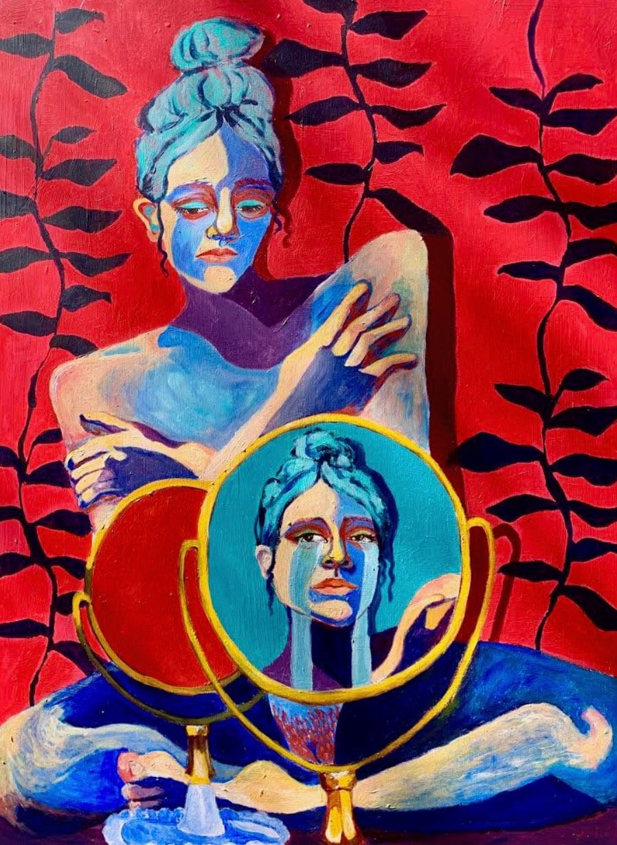 Frances Matassa, Isolation, 2020, acrylic on wood board