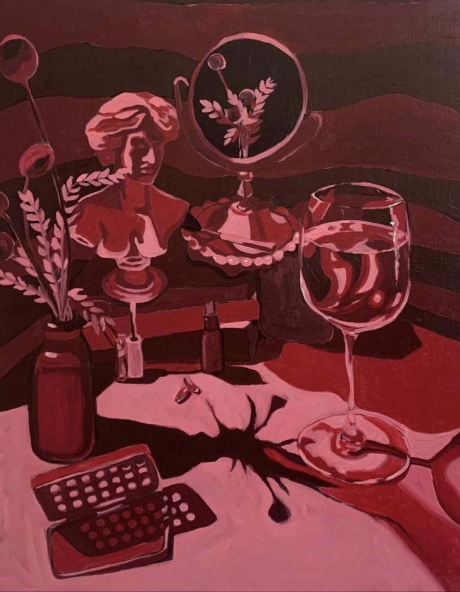 Frances Matassa, Studio Study, 2021, acrylic and oil on canvas
