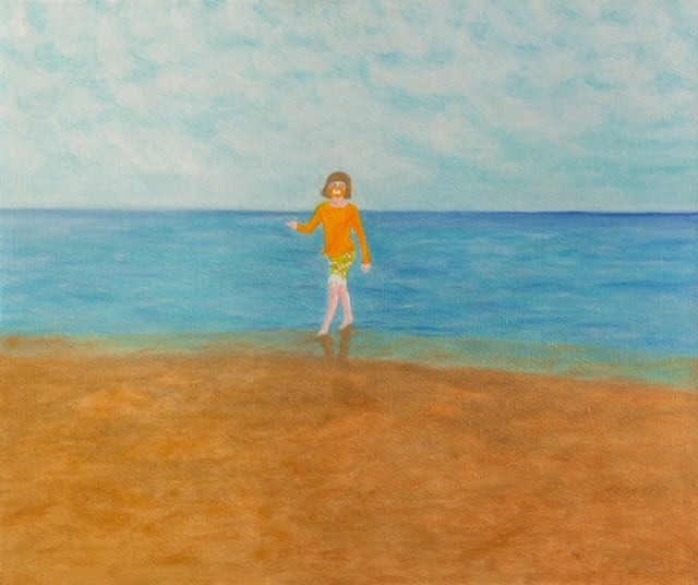 Hana Shannon, Lily on the beach, 2020, oil on canvas