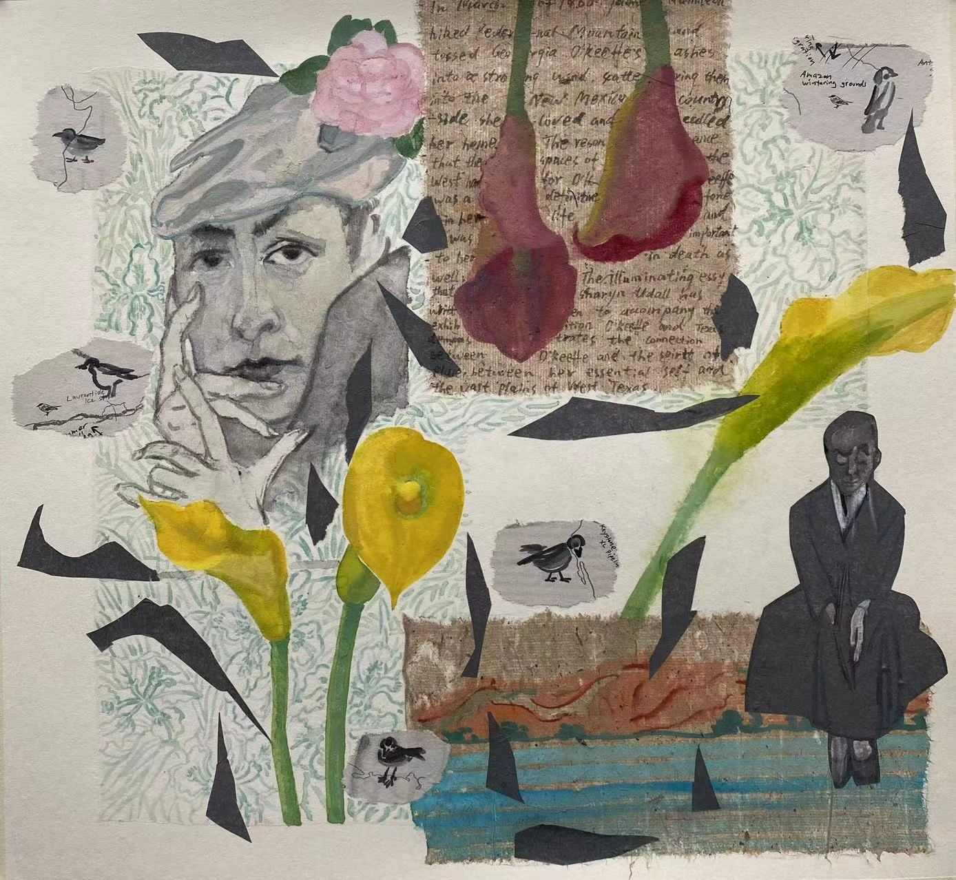 Luo Min, Them No. 3, 2023, paper, ink, and water-based pigment
