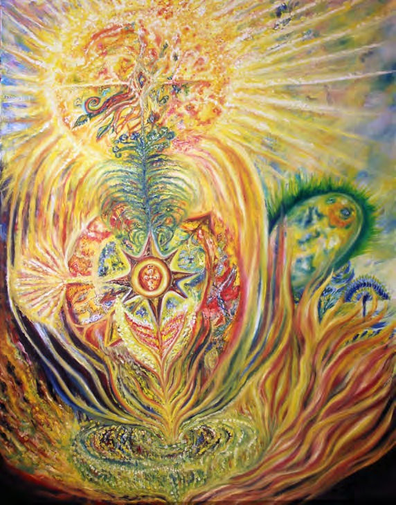Orange Li, Inner Compass, 2023, acrylic, oil and ink on canvas