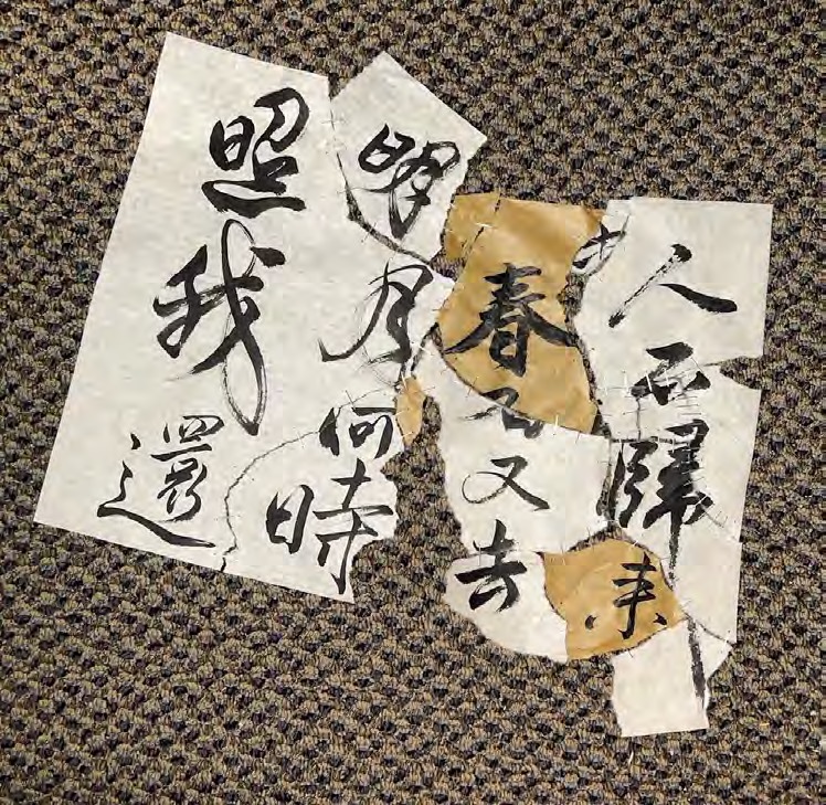 Shuwen Cao, Eternal Spring: A Love Letter, 2023, ink on rice paper, wire
