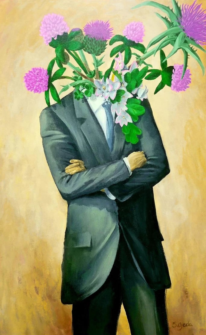 Steffany Ojeda, TruthRoots; Kennedy, 2018, acrylic on canvas