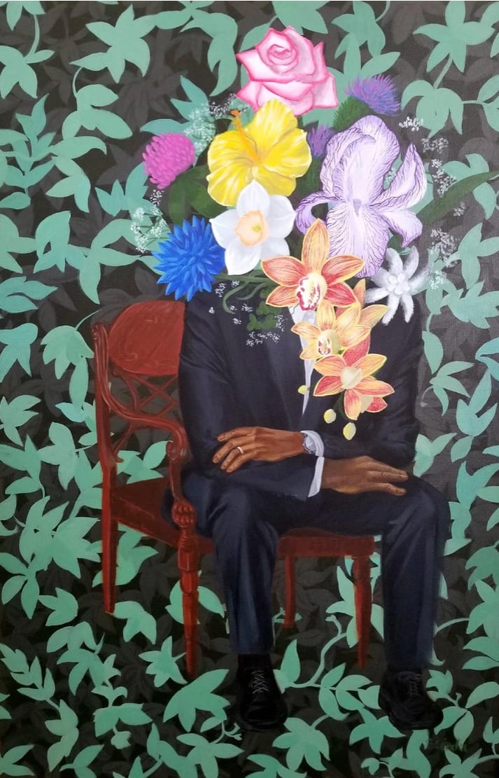 Steffany Ojeda, TruthRoots; Obama, 2018, acrylic on canvas