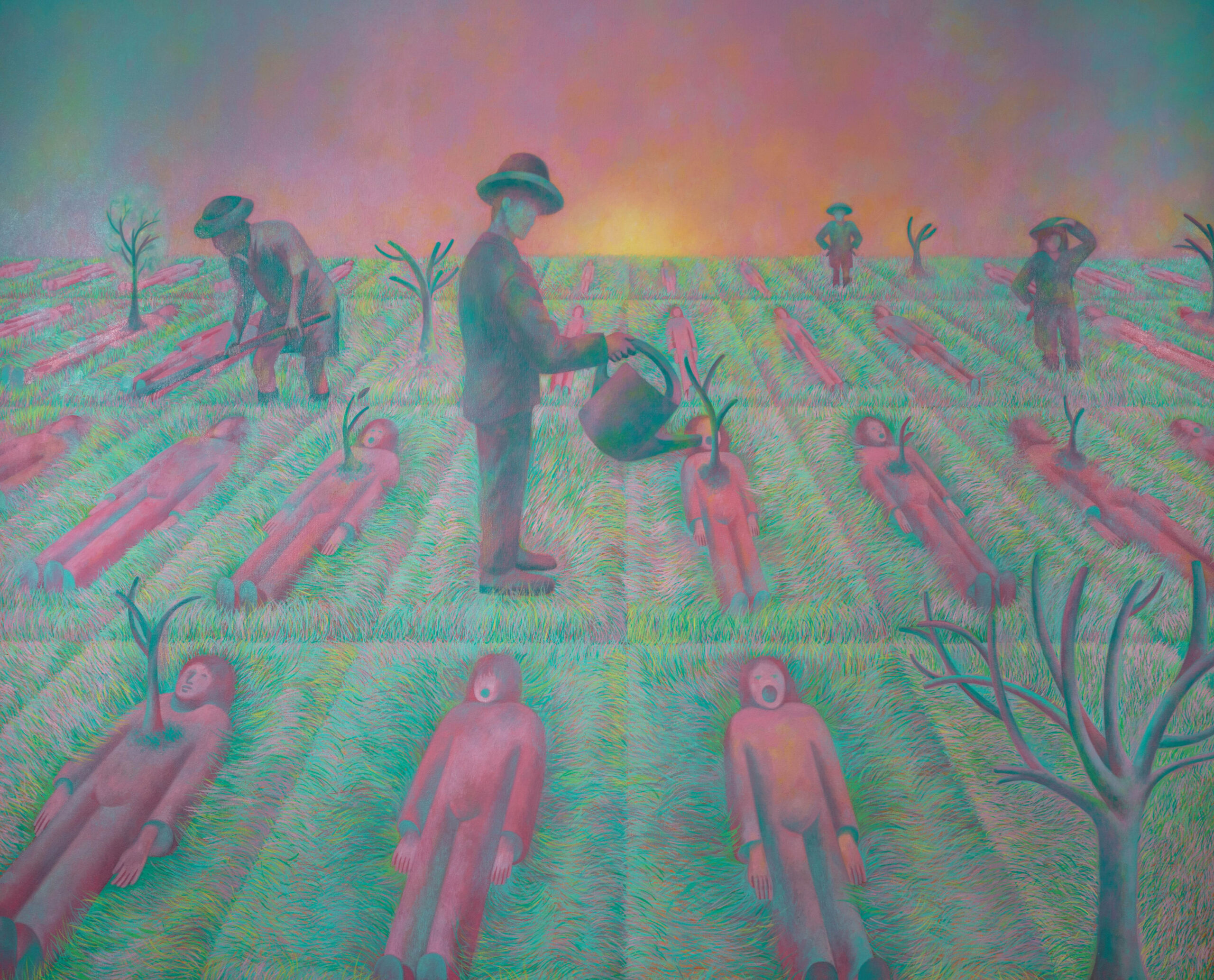 Xinyu Wo, Guardian of Humanity, 2023, oil on canvas