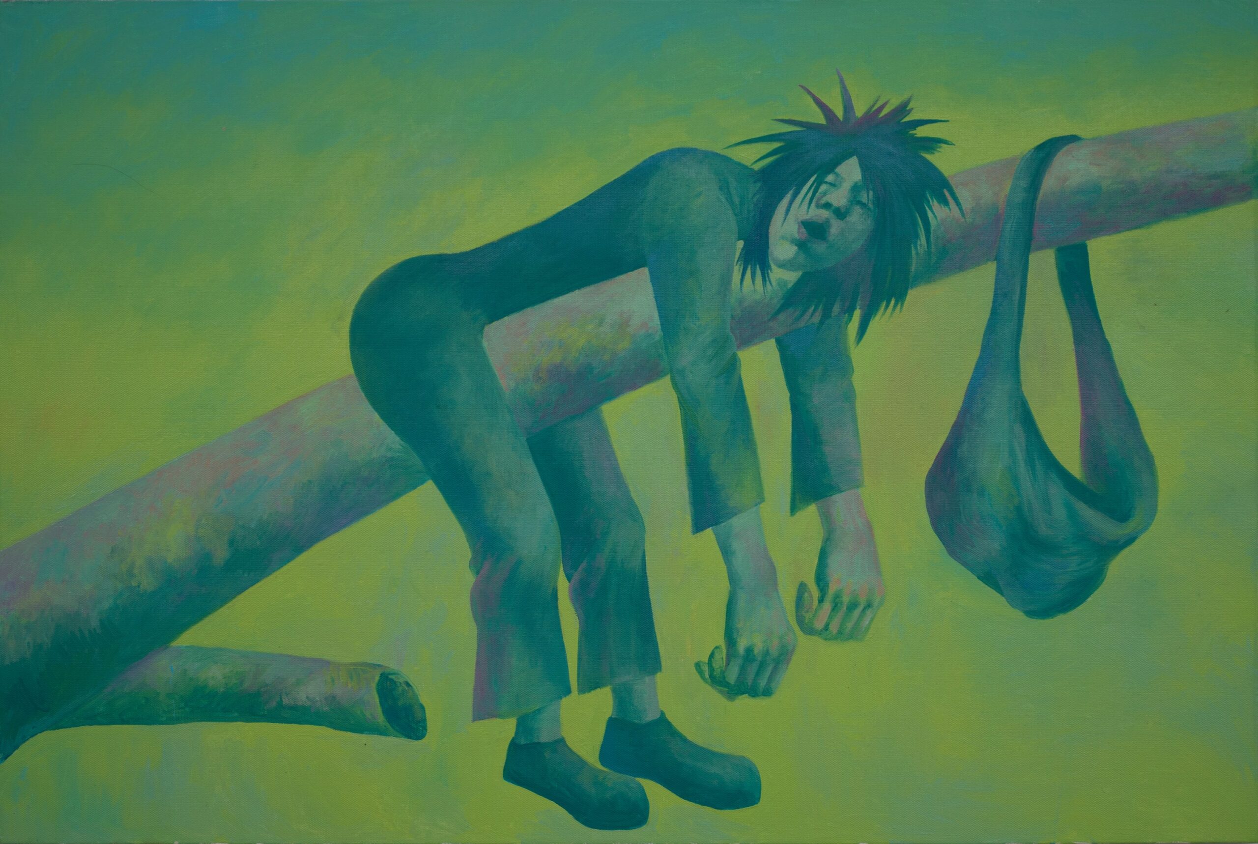 Xinyu Wo, The Last Eastern Hippie Series 2, 2022, oil on canvas