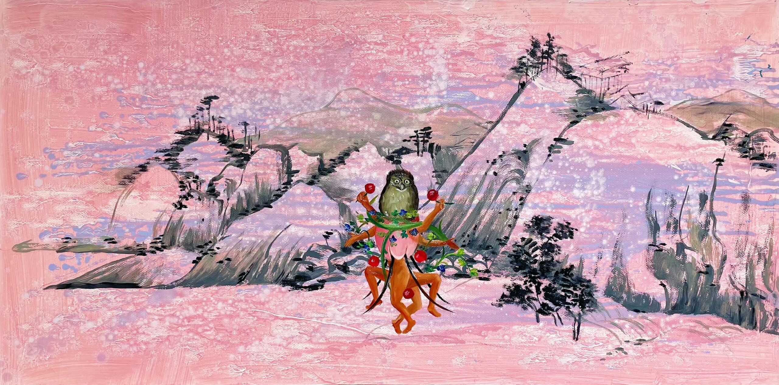 Yingyao Liang, A Mysterious Dance In the Autumn, 2022, oil on canvas