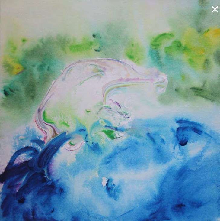 Yu Zhang, On the Grass, 2017, acrylic on paper