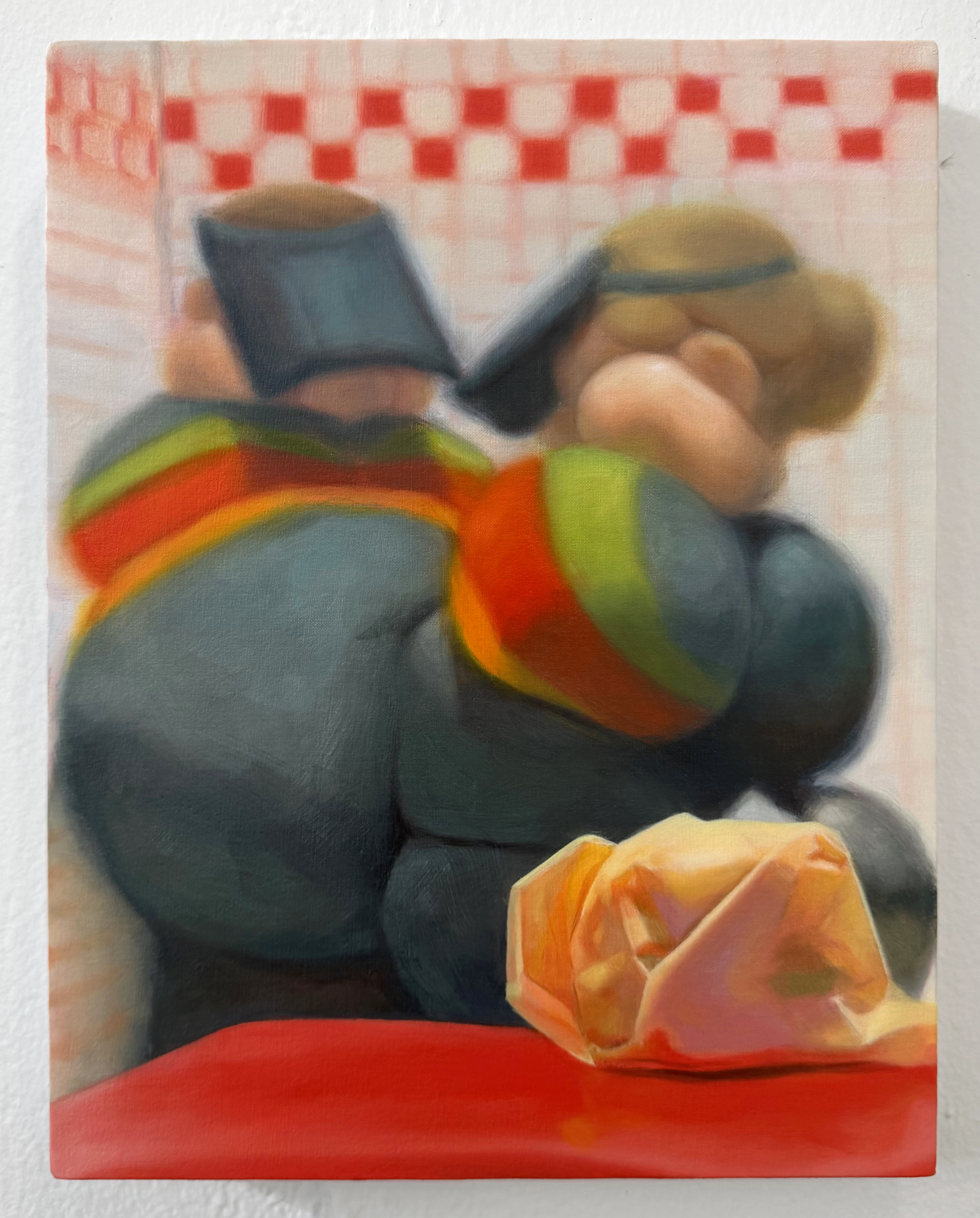 Ally Cotton, Making a Whopper Jr., 2026, oil on linen