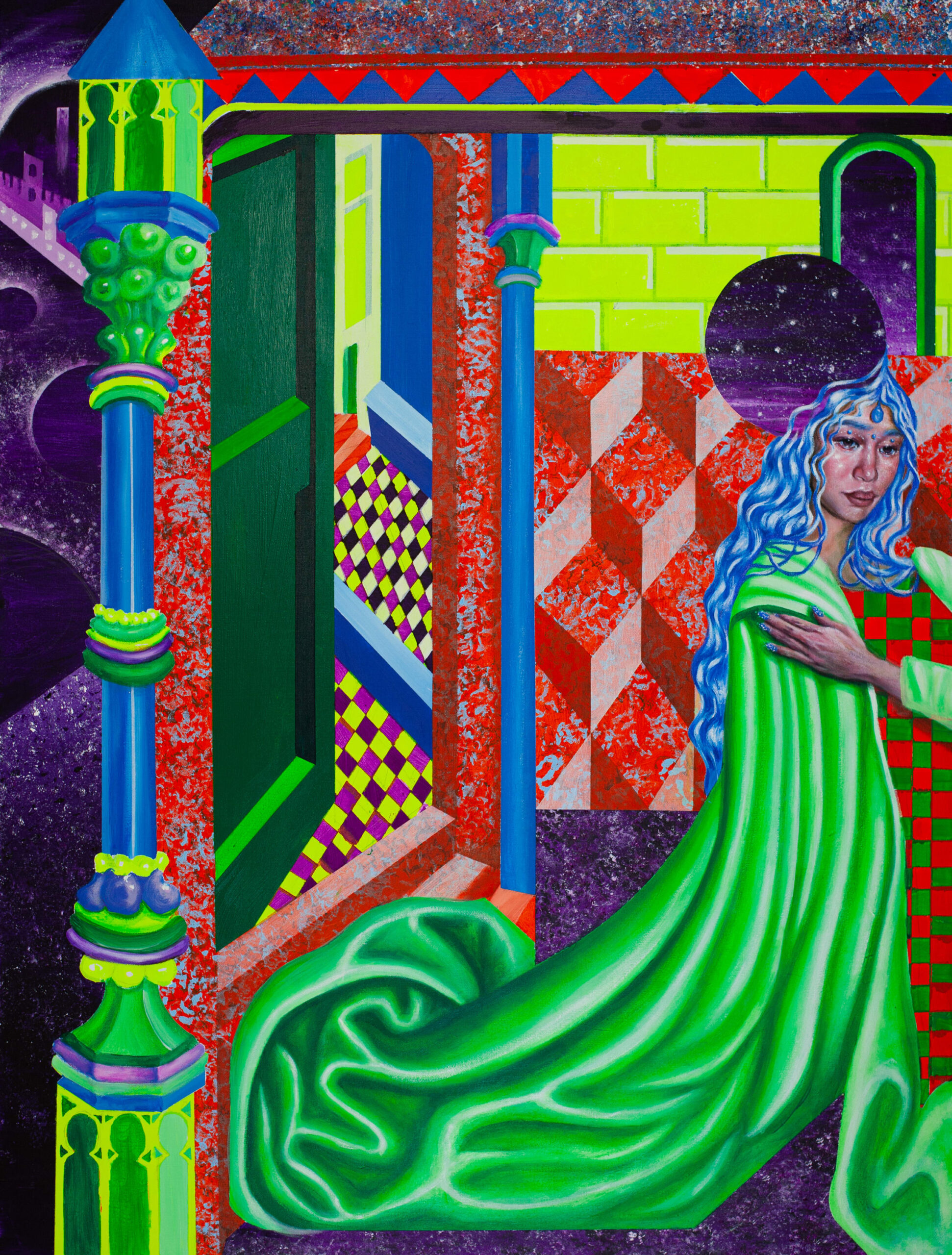 Amy Liu, Amethyst, 2022, acrylic on canvas