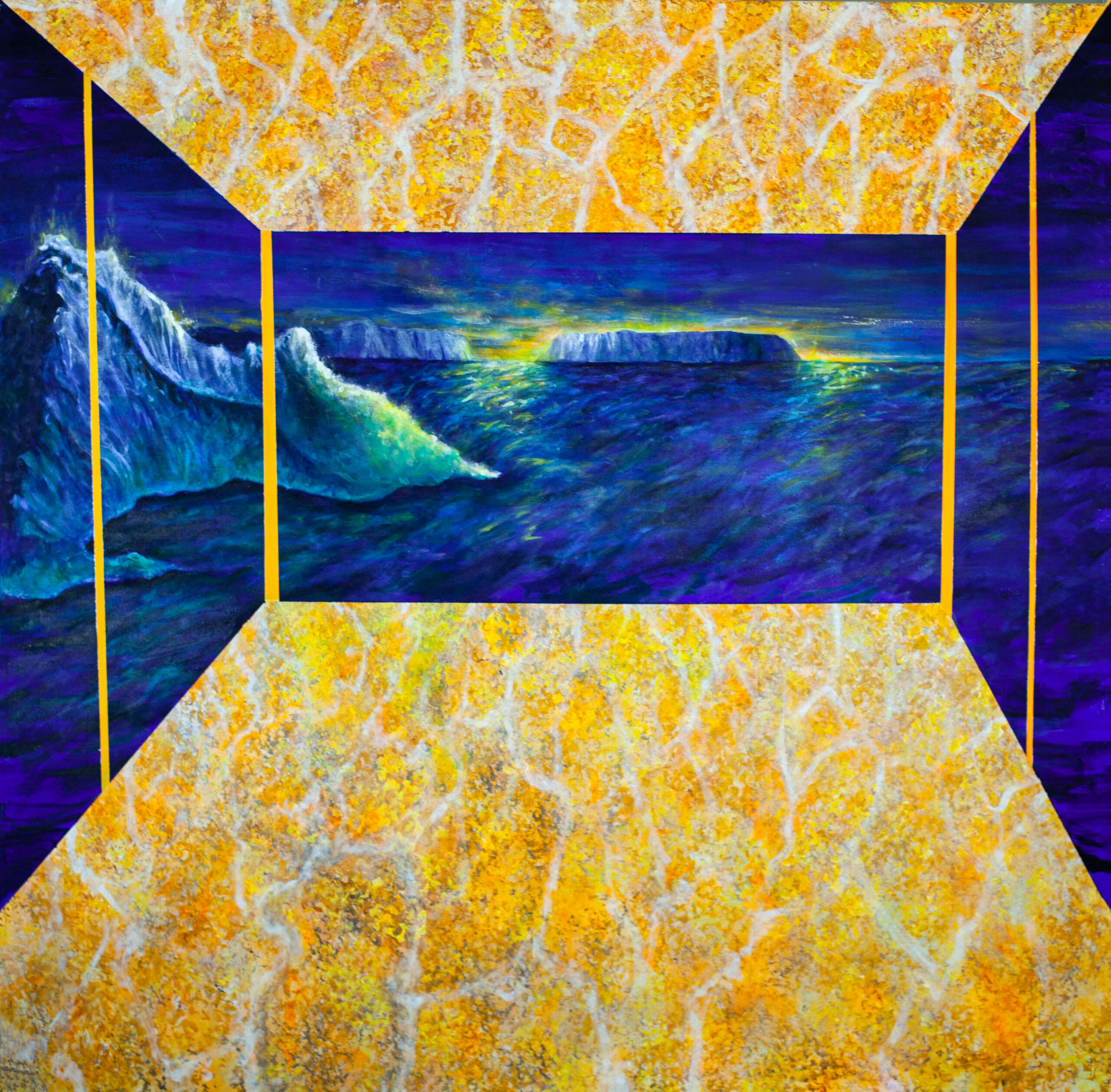 Amy Liu, Azurée, 2022, acrylic on canvas